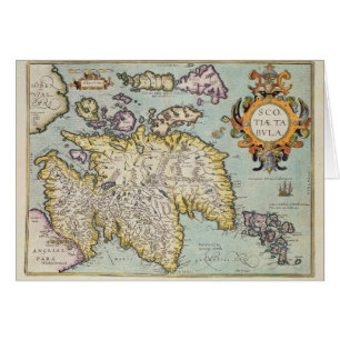 Karte von Schottland Miliaria Scotia