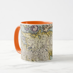 Karte von Schottland Miliaria Scotia Tasse