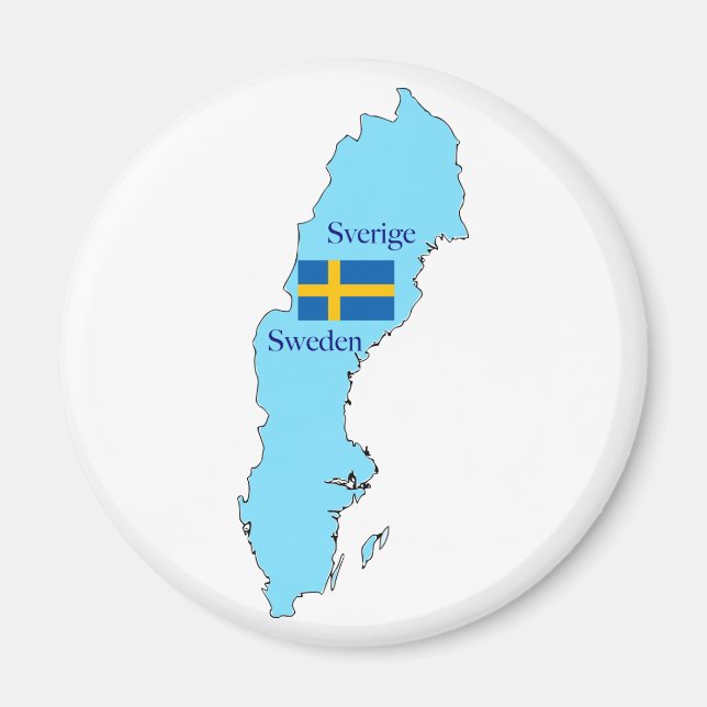 Karte von Schweden Magnet (Vorne)