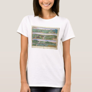 Karte von Sevilla, von Cadiz und von Màlaga, von T-Shirt