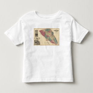Karte von Sonoma County Kalifornien Kleinkind T-shirt