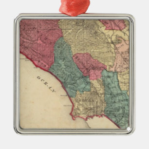 Karte von Sonoma County Kalifornien Ornament Aus Metall