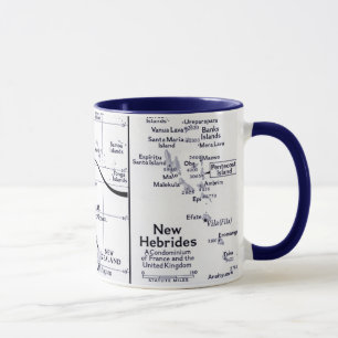 Karte von South- Pacificozean Tasse