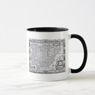 Karte von Spanien Tasse