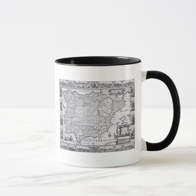 Karte von Spanien Tasse (Rechts)