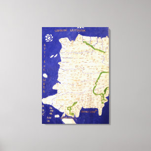 Karte von Spanien und von Portugal, von Leinwanddruck