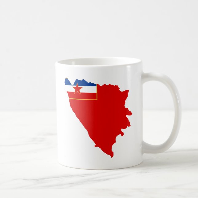 Karte von SR Bosnien und Herzegowina 1945 Kaffeetasse (Rechts)