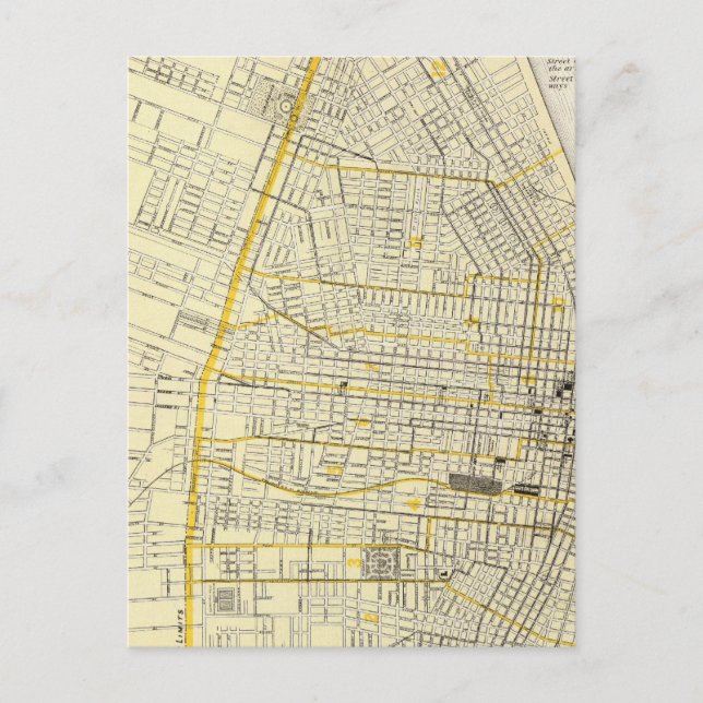 Karte von St. Louis City (Vorderseite)