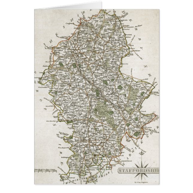 KARTE VON STAFFORDSHIRE, 1793 (Vorne)