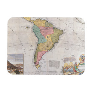Karte von Südamerika 3 Magnet