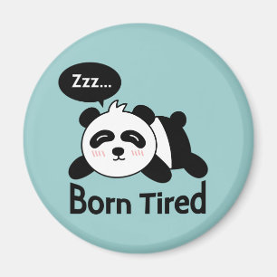 Karte von süßem schlafendem Panda Magnet