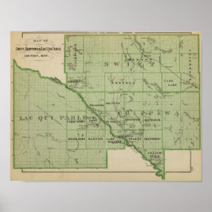 Karte von Swift, Minnesota Poster