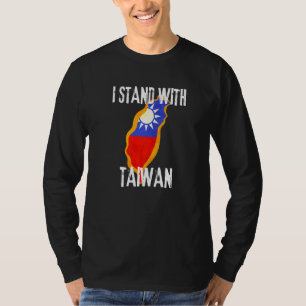 Karte von Taiwan-Flagge Taiwanesische Farben Land T-Shirt