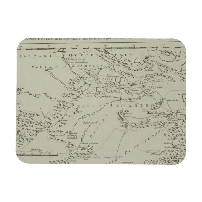 Karte von Tartaria in China Magnet (Horizontal)