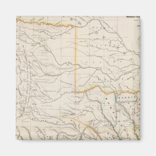 Karte von Texas Magnet (Vorne)