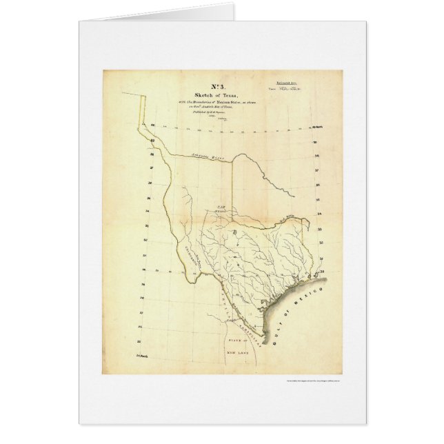 Karte von Texas u. von mexikanischen Staaten durch (Vorne)