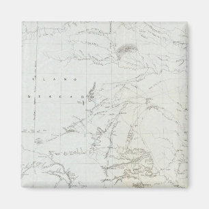 Karte von Texas und Teil von New Mexico Magnet