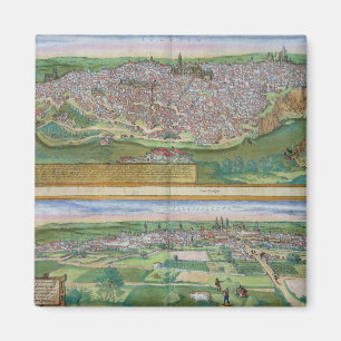 Karte von Toledo und von Valladolid, von Magnet