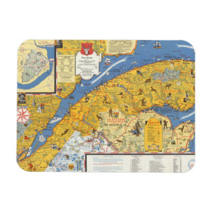 Karte von Vacanes, Quebec, Gaspesie (Kanada) Magnet