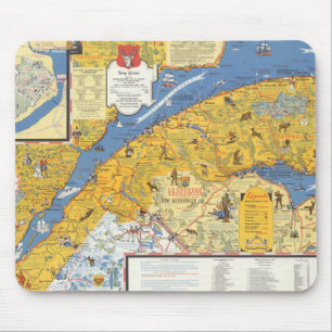 Karte von Vacanes, Quebec, Gaspesie (Kanada) Mousepad