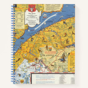 Karte von Vacanes, Quebec, Gaspesie (Kanada) Notizbuch