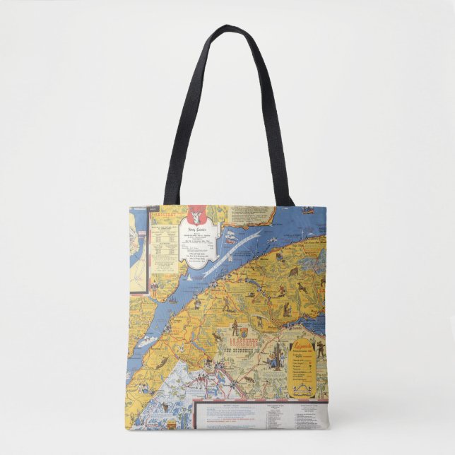 Karte von Vacanes, Quebec, Gaspesie (Kanada) Tasche (Vorderseite)