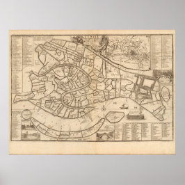 Karte von Venedig von Nicolas de Fer 1725 Poster