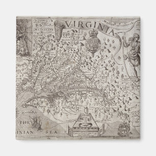 Karte von Virginia, entdeckt und beschrieben von C Magnet