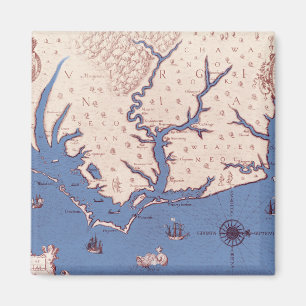 Karte von Virginia Magnet