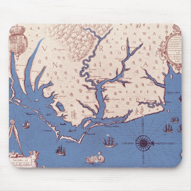 Karte von Virginia Mousepad (Vorne)