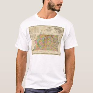 Karte von Virginia und von Maryland T-Shirt