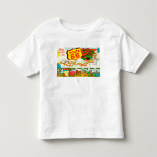 Karte von Weg 66 von Los Angeles zu Chicago Kleinkind T-shirt