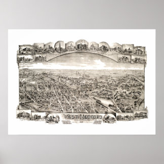 Karte von West Medford, Massachusetts 1897 Poster