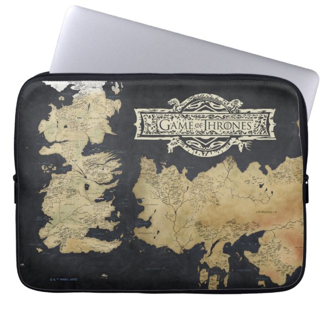 Karte von Westeros Laptopschutzhülle (Vorderseite)