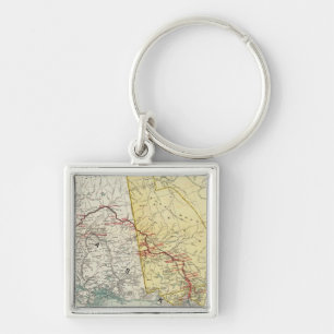 Karte von White Pass & Yukon Route und Verbindunge Schlüsselanhänger