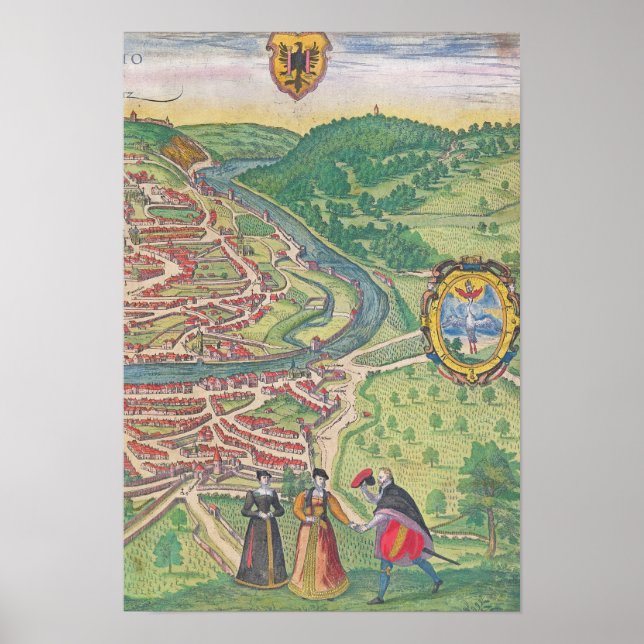 Karte von Wien Poster (Vorne)