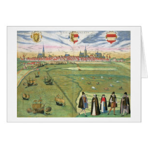 Karte von Wilnis, von "Civitates Orbis Terrarum"