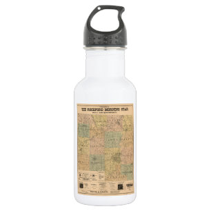 Karte von Winnebago Landkreis Illinois (1902) Edelstahlflasche