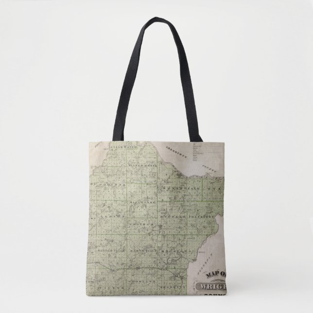 Karte von Wright County, Minnesota Tasche (Vorderseite)