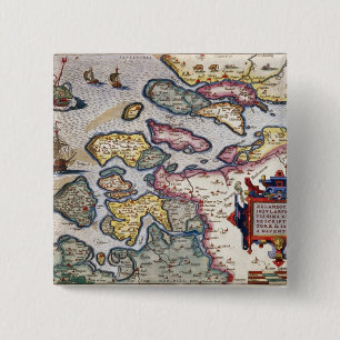 Karte von Zeeland, c.1560 Button