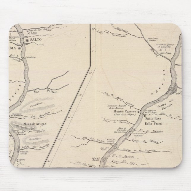 Karte, während der Uruguay Top 2 Mousepad (Vorne)