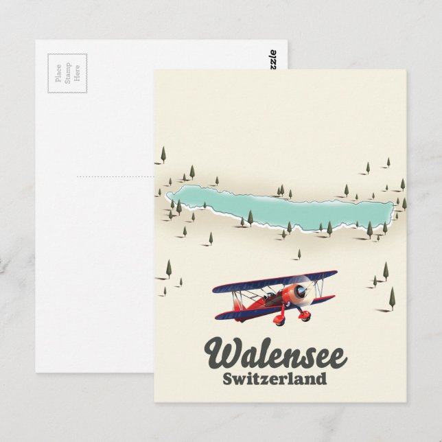 Karte Walensee Schweiz (Vorne/Hinten)