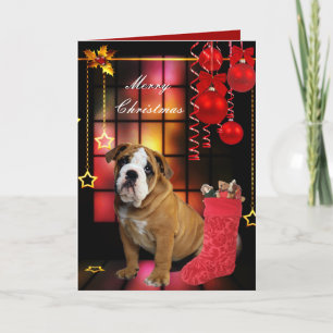 Karte Weihnachten Xmas Hund Welpe