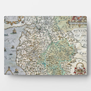 Karte Westmorland und Cumberland 1576 Fotoplatte