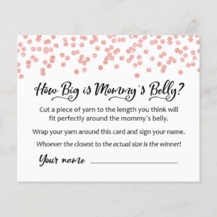 KARTE Wie groß ist Mommys Bauch? Baby Shower Game