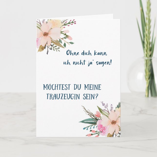 Karte - Willst du meine Trauzeugin sein (Vorderseite)