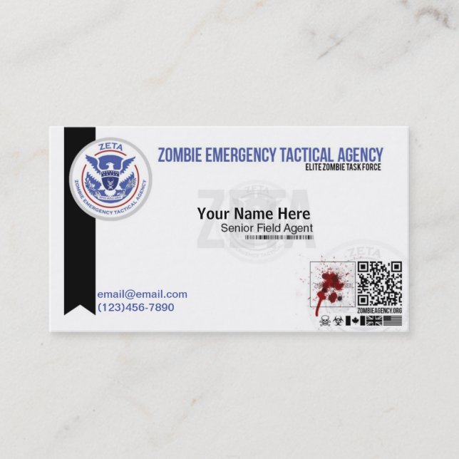 Karte ZETA des Zombie-ID/Business (Vorderseite)