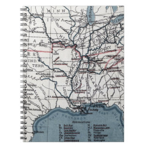 KARTE: ZIVILER KRIEG, 1861 NOTIZBLOCK