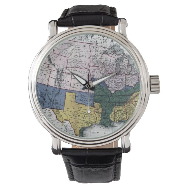 KARTE: ZIVILER Krieg, 1864 Armbanduhr (Vorderseite)