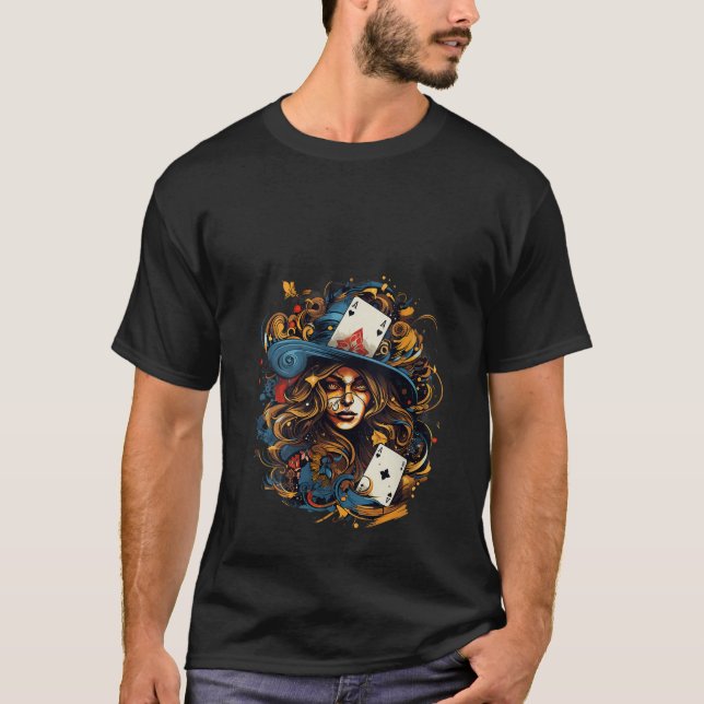 Karte zum Abspielen von Gothic Card Games Game Nig T-Shirt (Vorderseite)